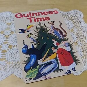 Bar Accessories, Guinness Bar Decor, thin metal sign, new